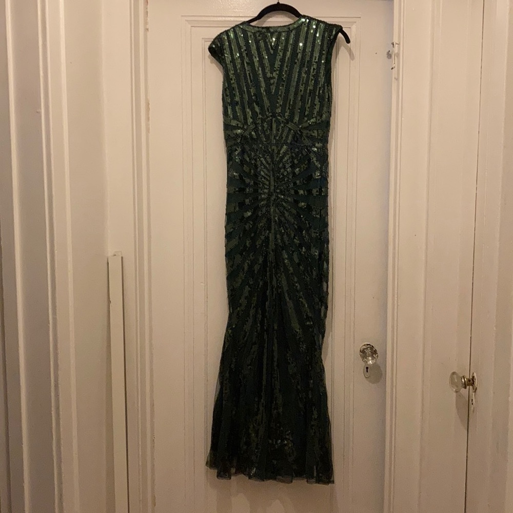 Green sparkly dress